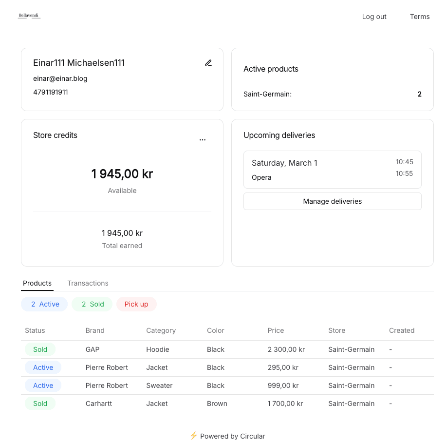 Self service portal